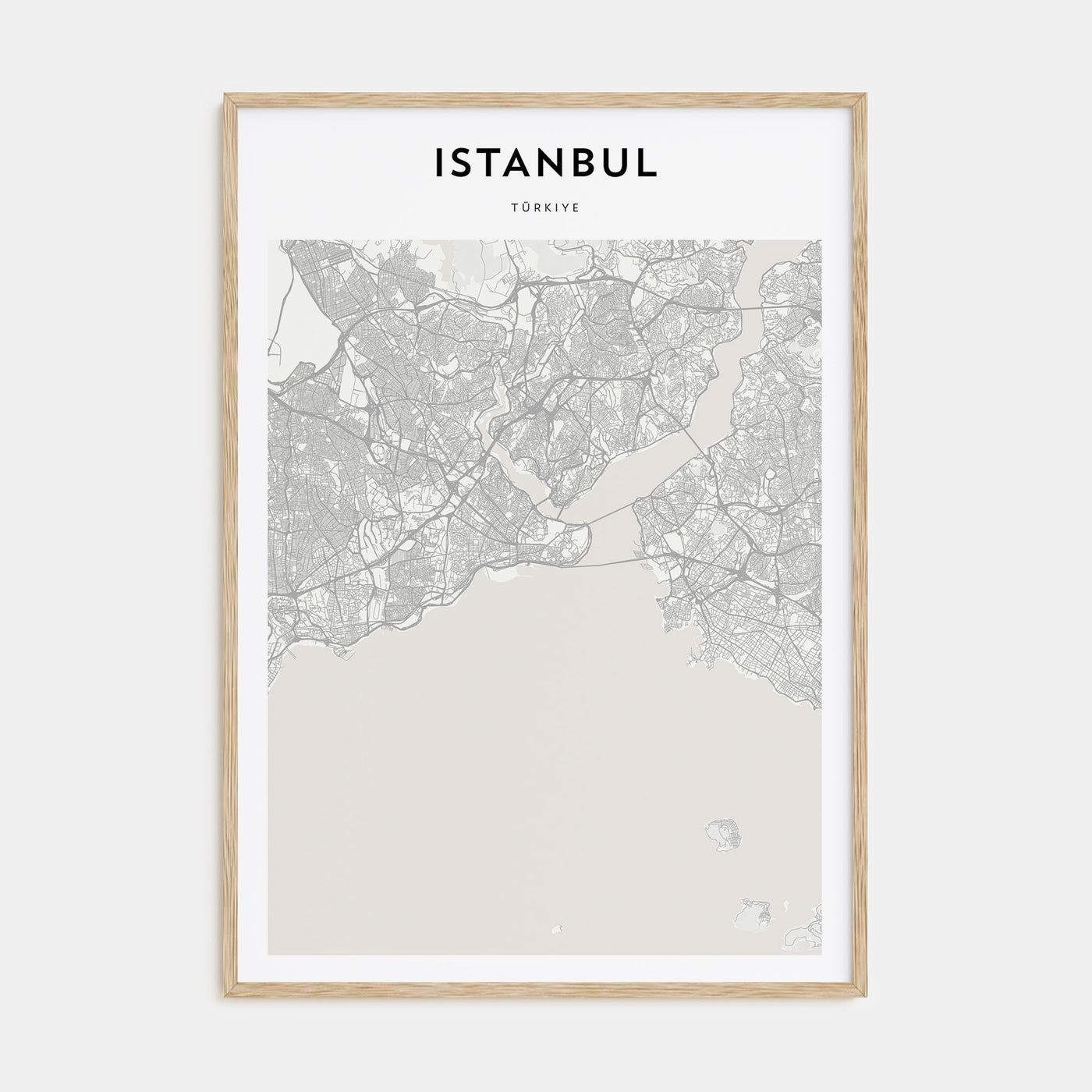 Istanbul Map Portrait Poster