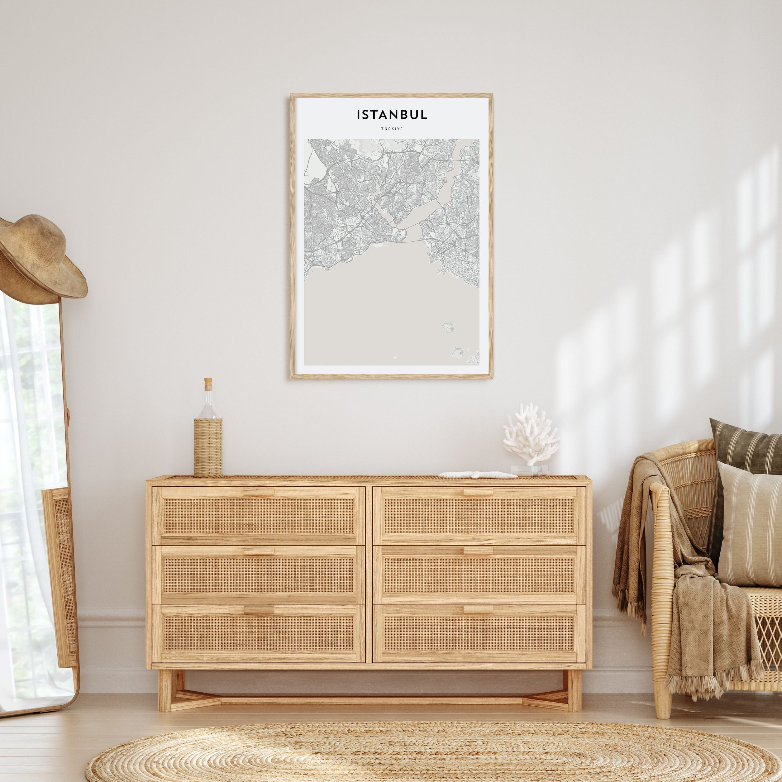 Istanbul Map Portrait Poster