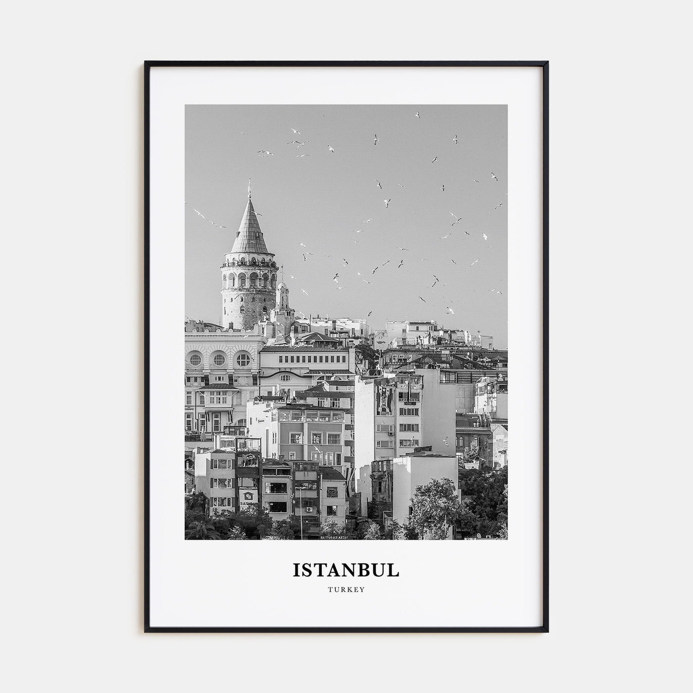Istanbul Portrait B&W No 1 Poster