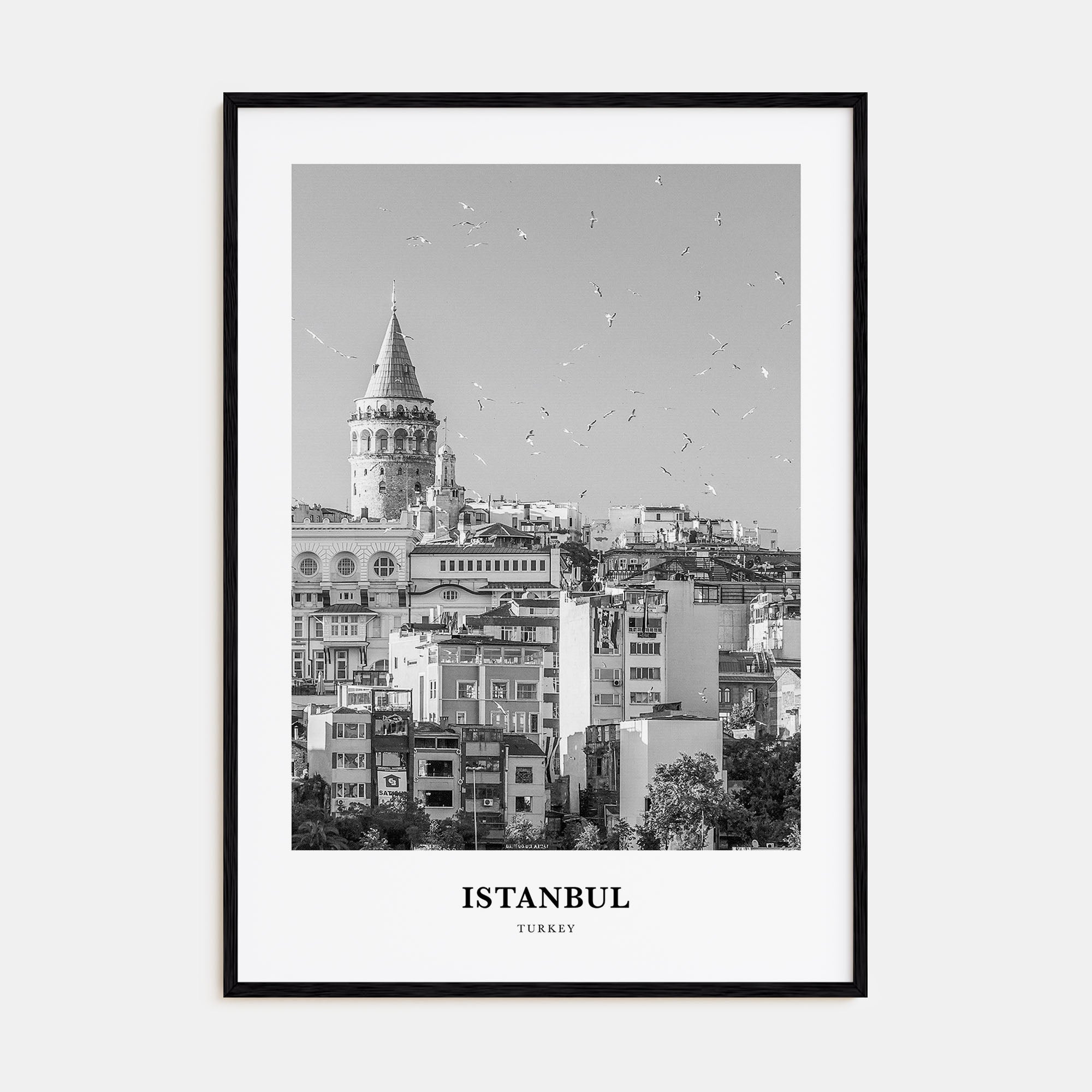 Istanbul Portrait B&W No 1 Poster
