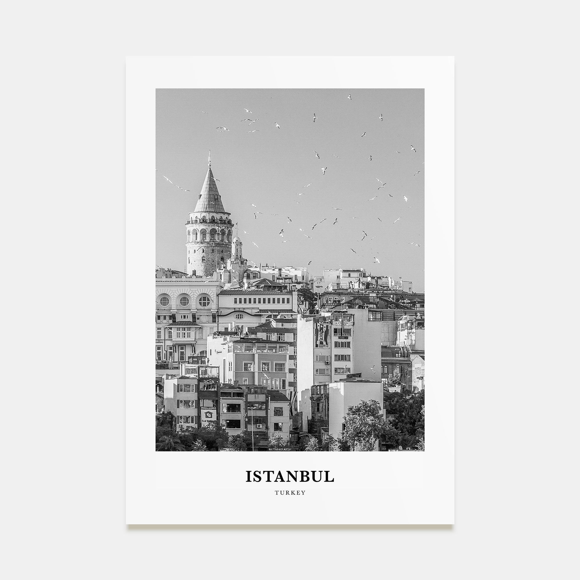 Istanbul Portrait B&W No 1 Poster