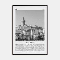 Istanbul Travel B&W No 2 Poster
