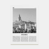 Istanbul Travel B&W No 2 Poster