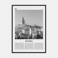 Istanbul Travel B&W No 2 Poster