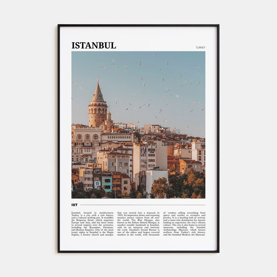 Istanbul Travel Color Poster