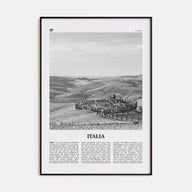 Italia Travel B&W Poster