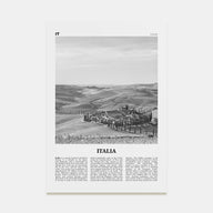 Italia Travel B&W Poster