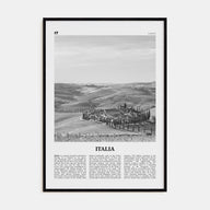Italia Travel B&W Poster