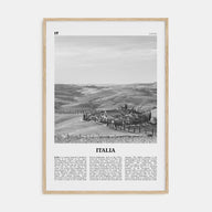 Italia Travel B&W Poster