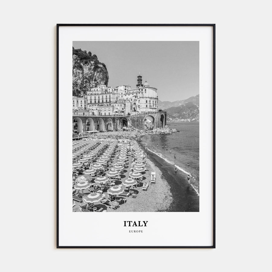Italy Portrait B&W No 1 Poster