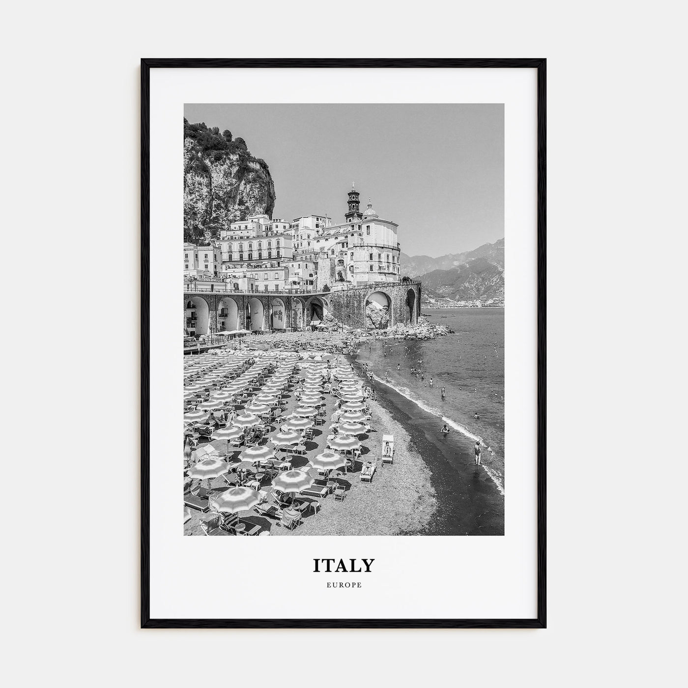Italy Portrait B&W No 1 Poster