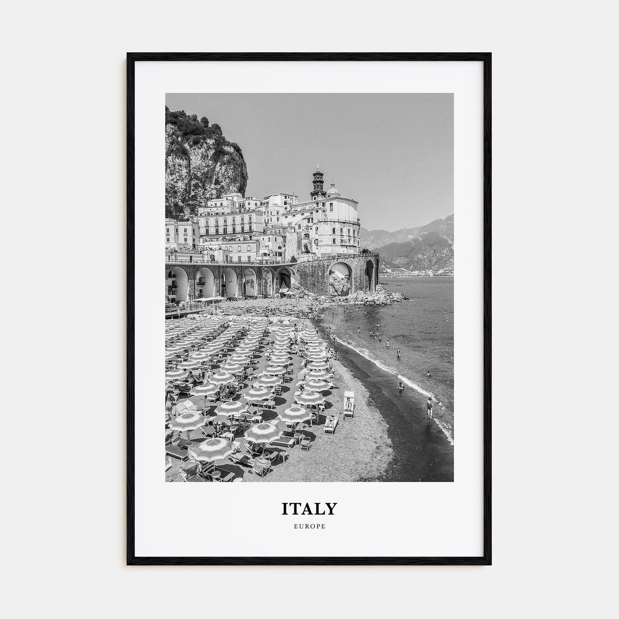 Italy Portrait B&W No 1 Poster