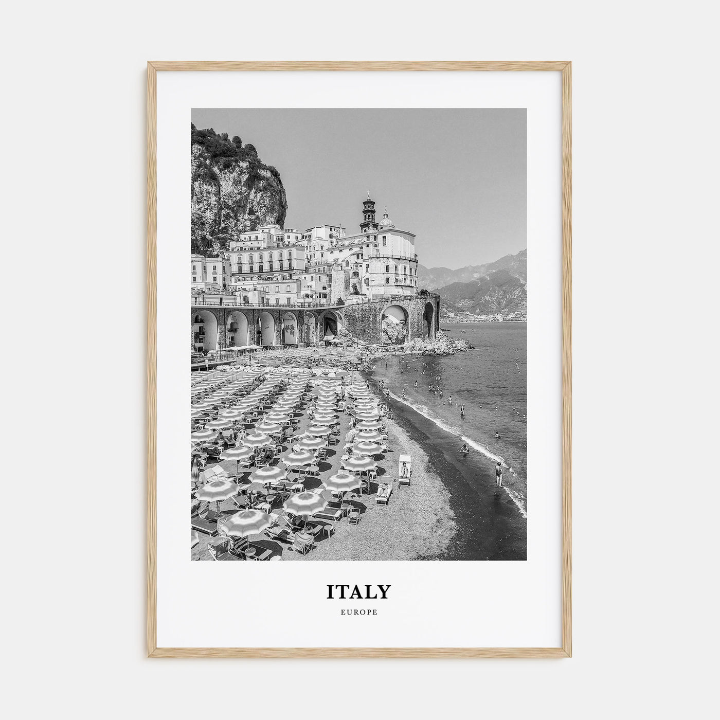 Italy Portrait B&W No 1 Poster