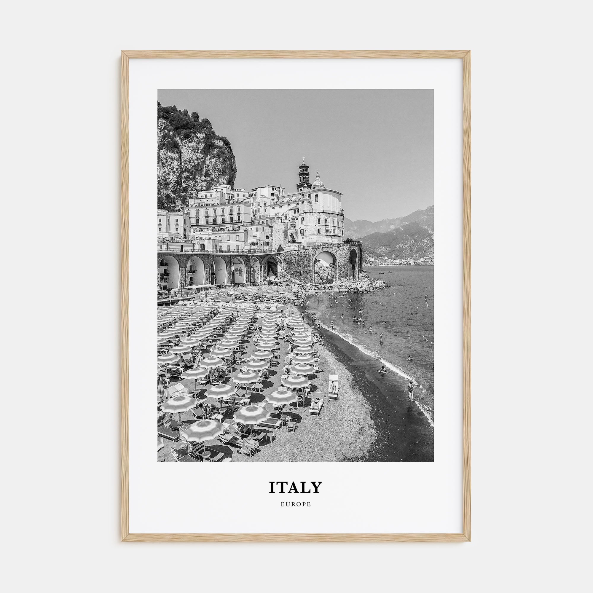 Italy Portrait B&W No 1 Poster