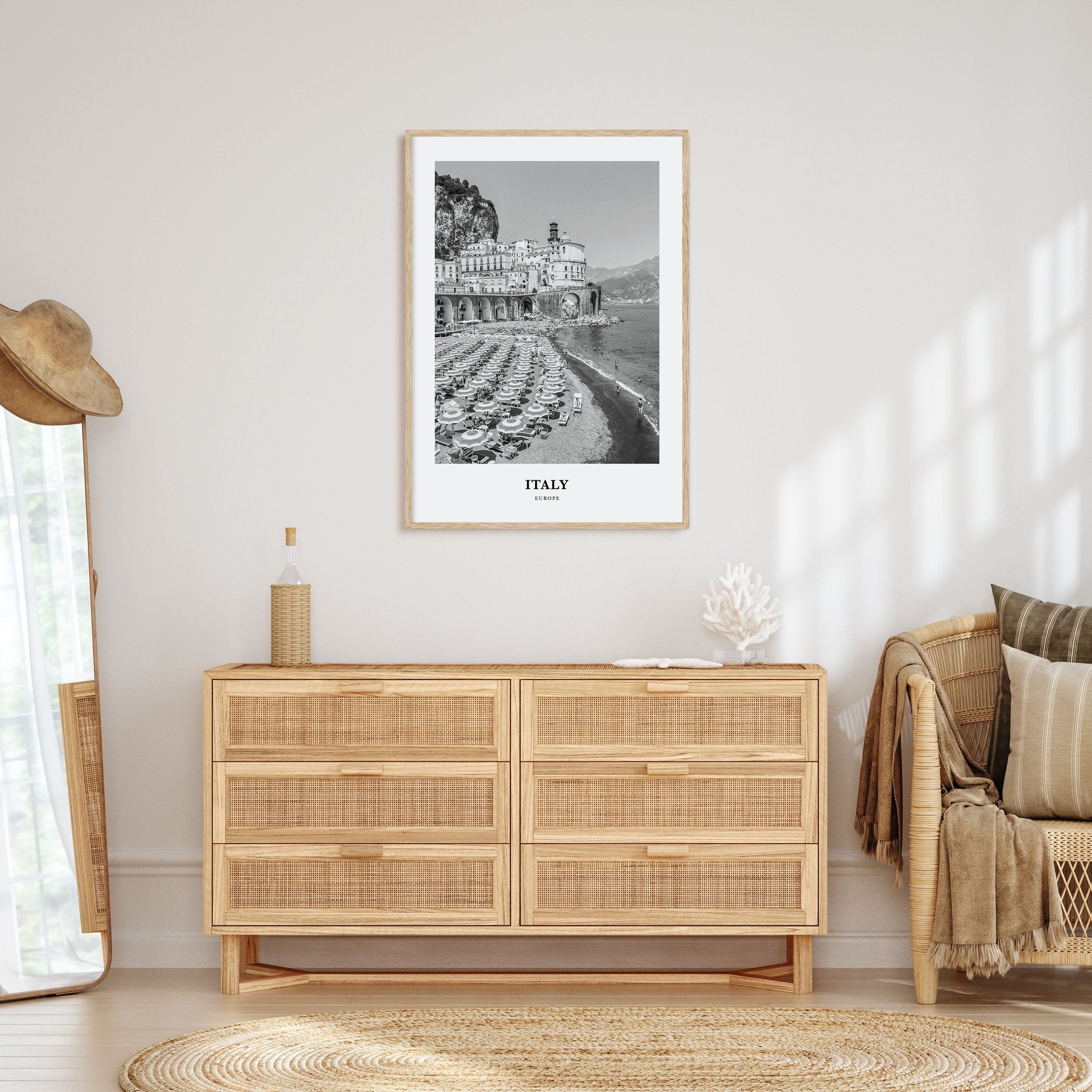Italy Portrait B&W No 1 Poster