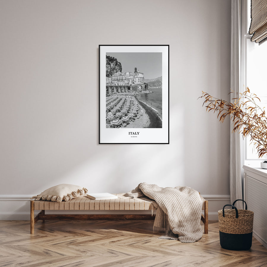 Italy Portrait B&W No 1 Poster