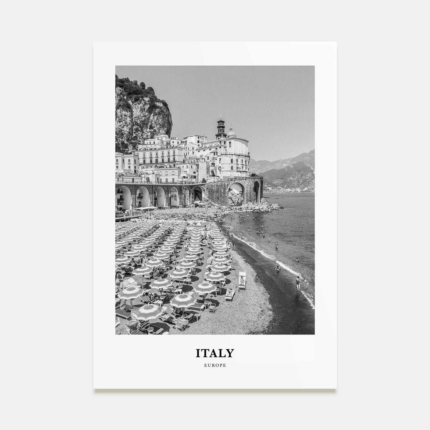 Italy Portrait B&W No 1 Poster