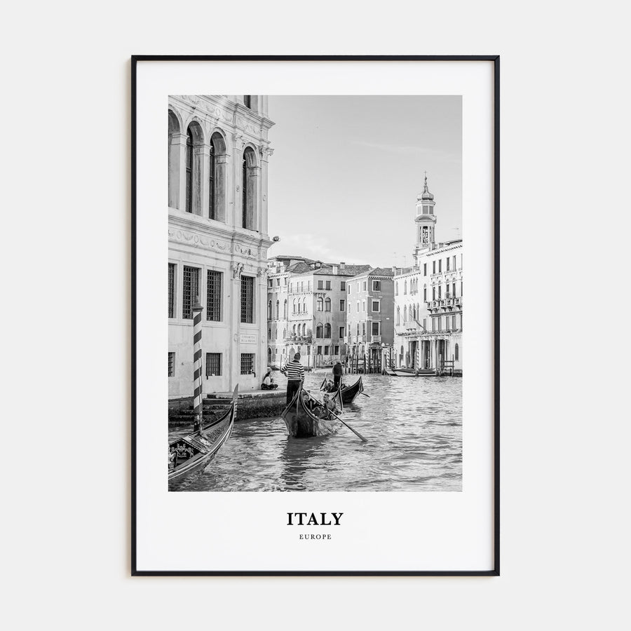 Italy Portrait B&W No 2 Poster