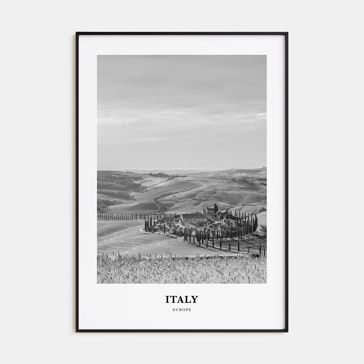 Italy Portrait B&W No 3 Poster