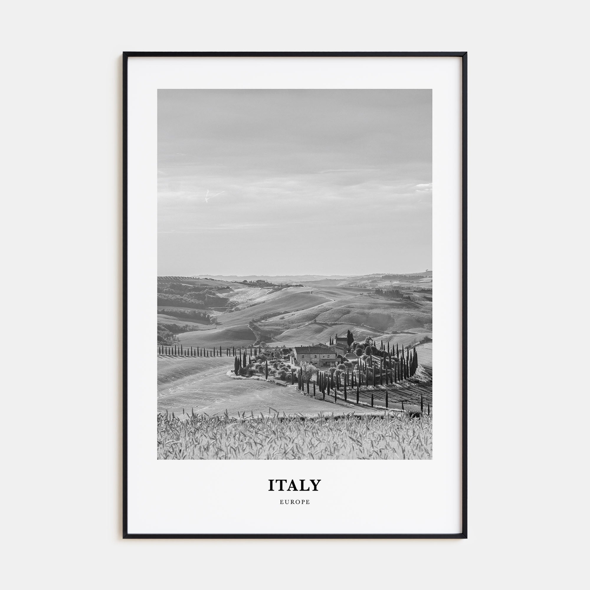 Italy Portrait B&W No 3 Poster