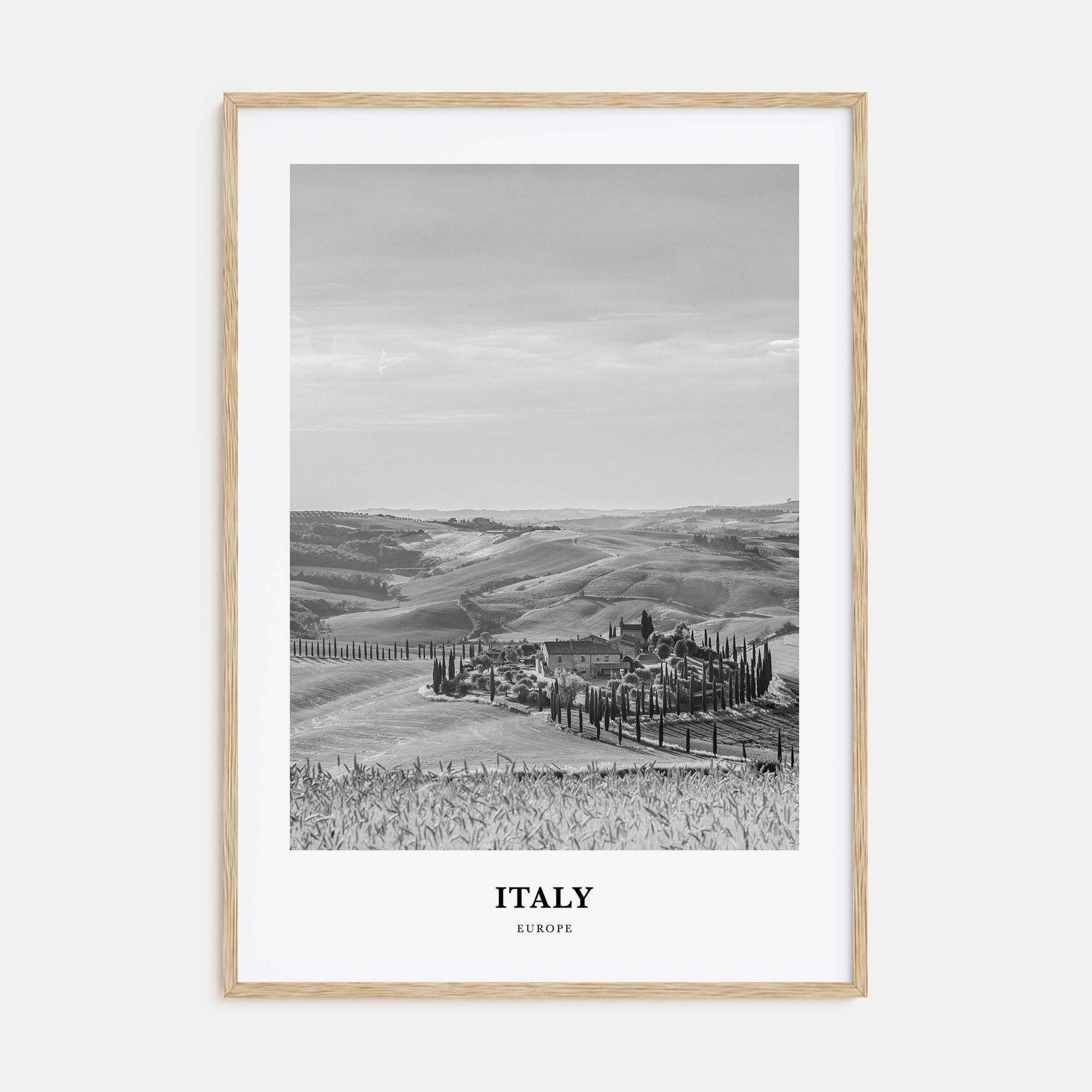 Italy Portrait B&W No 3 Poster