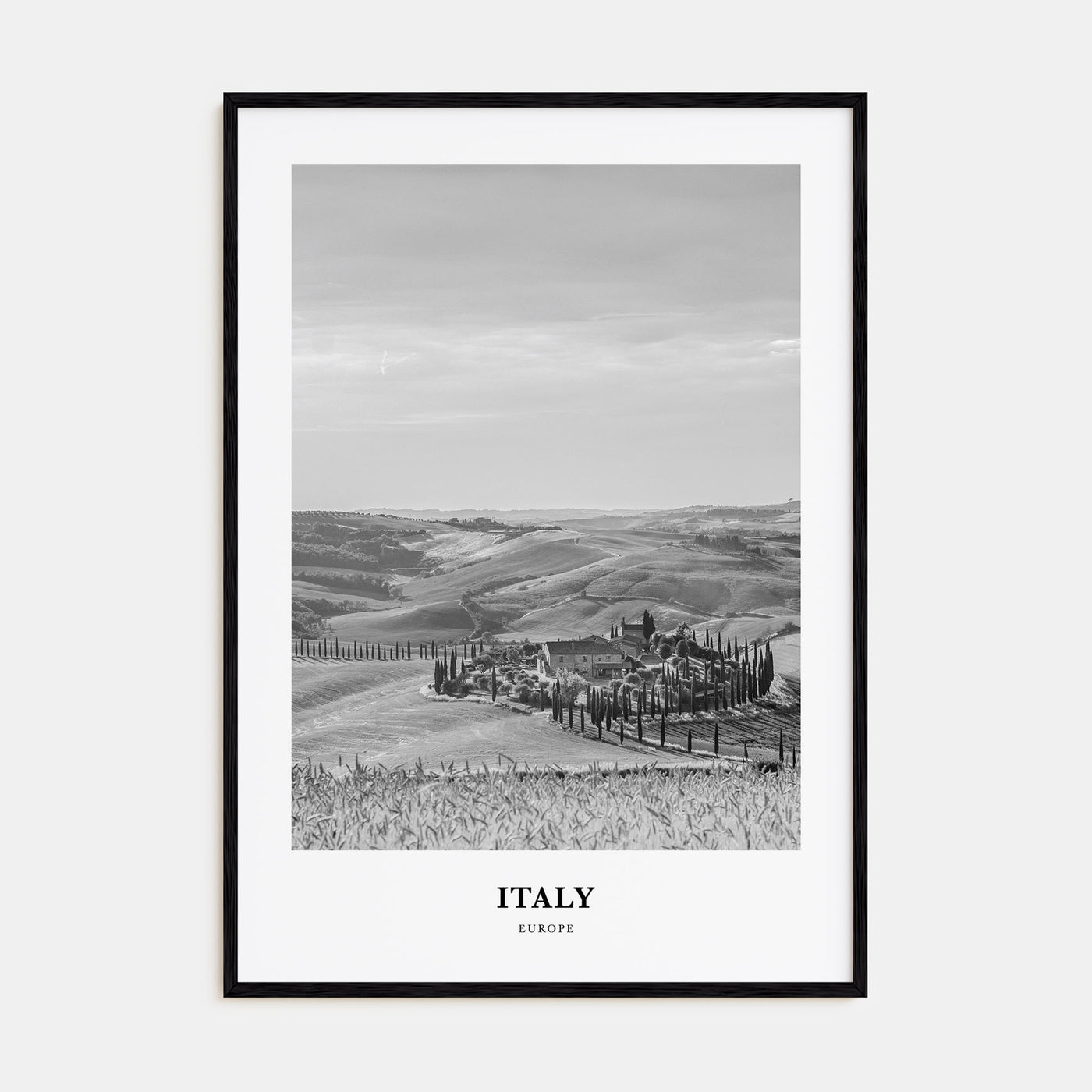 Italy Portrait B&W No 3 Poster