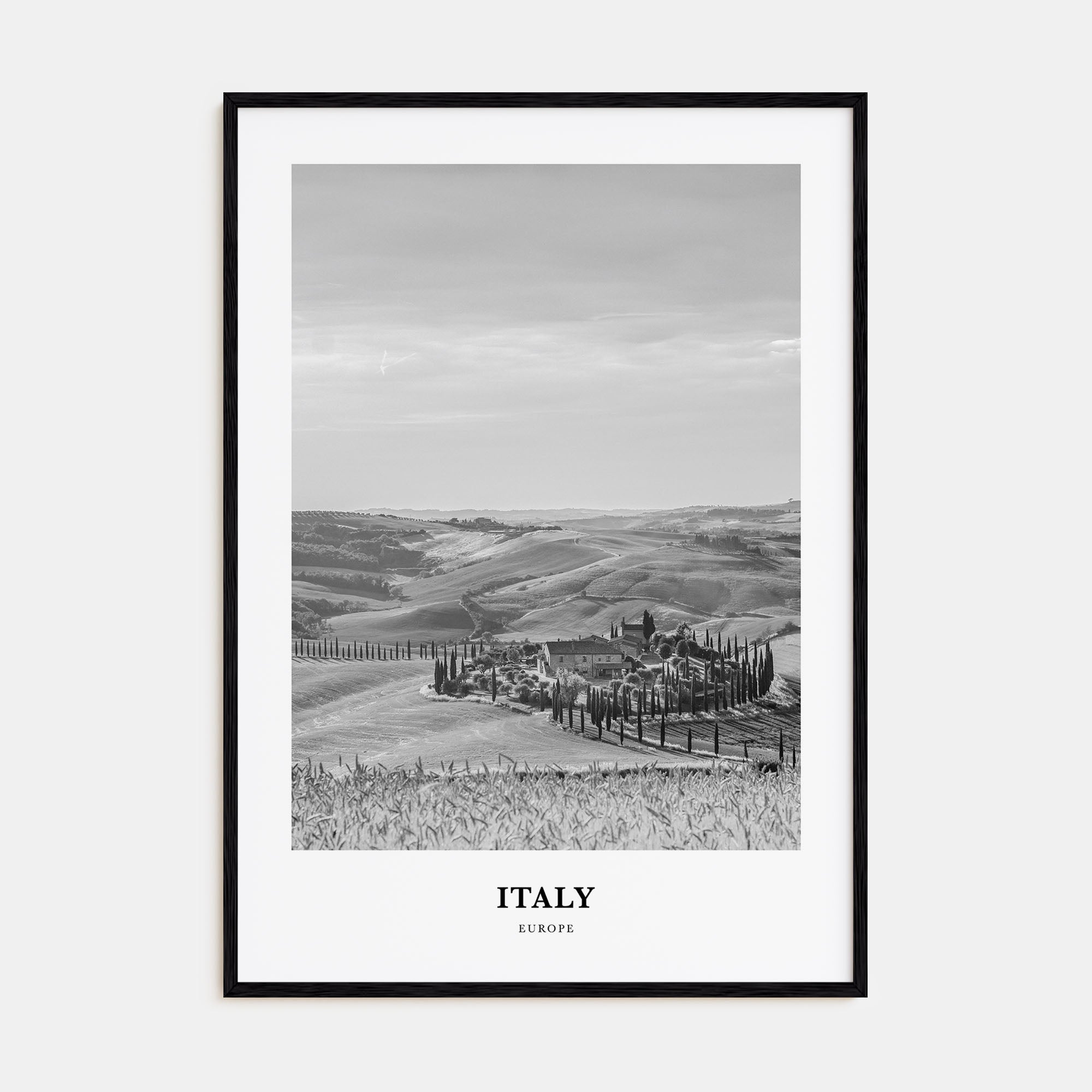 Italy Portrait B&W No 3 Poster