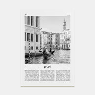 Italy Travel B&W No 1 Poster