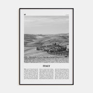 Italy Travel B&W No 3 Poster