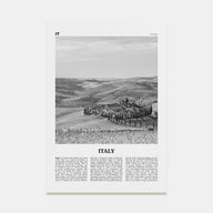 Italy Travel B&W No 3 Poster