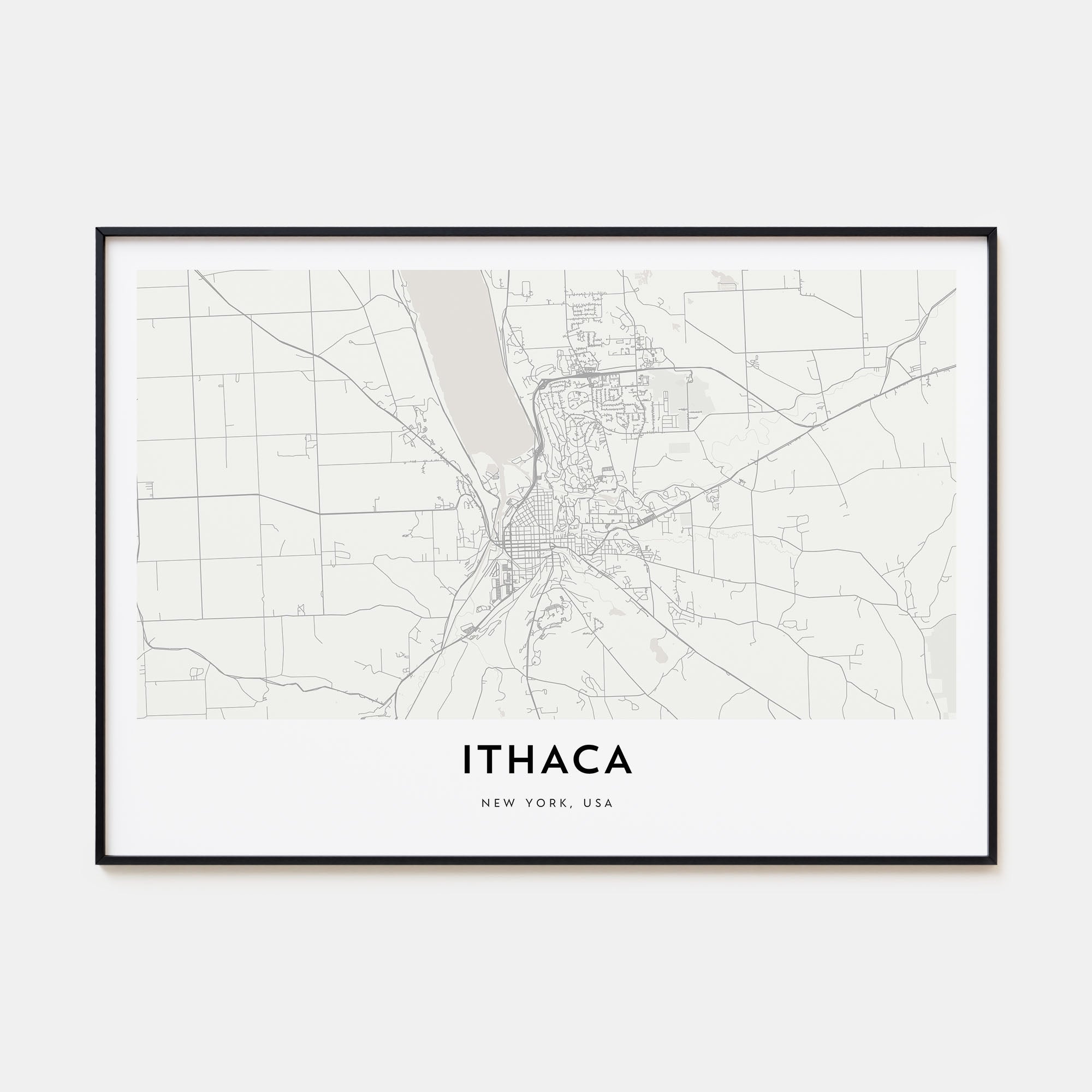 Ithaca Map Landscape Poster