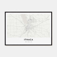 Ithaca Map Landscape Poster