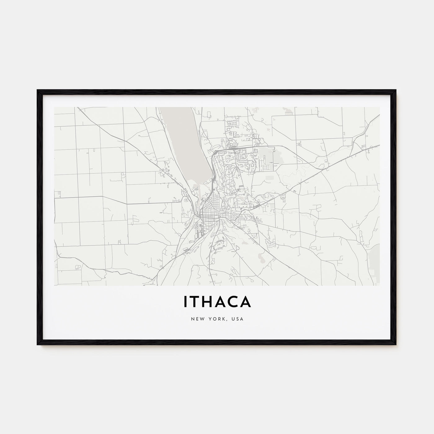 Ithaca Map Landscape Poster