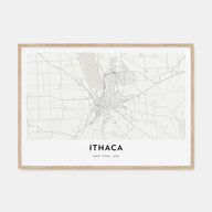 Ithaca Map Landscape Poster