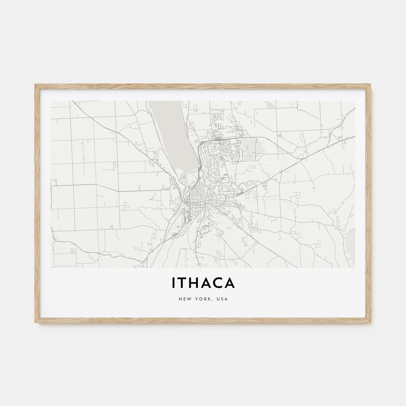 Ithaca Map Landscape Poster