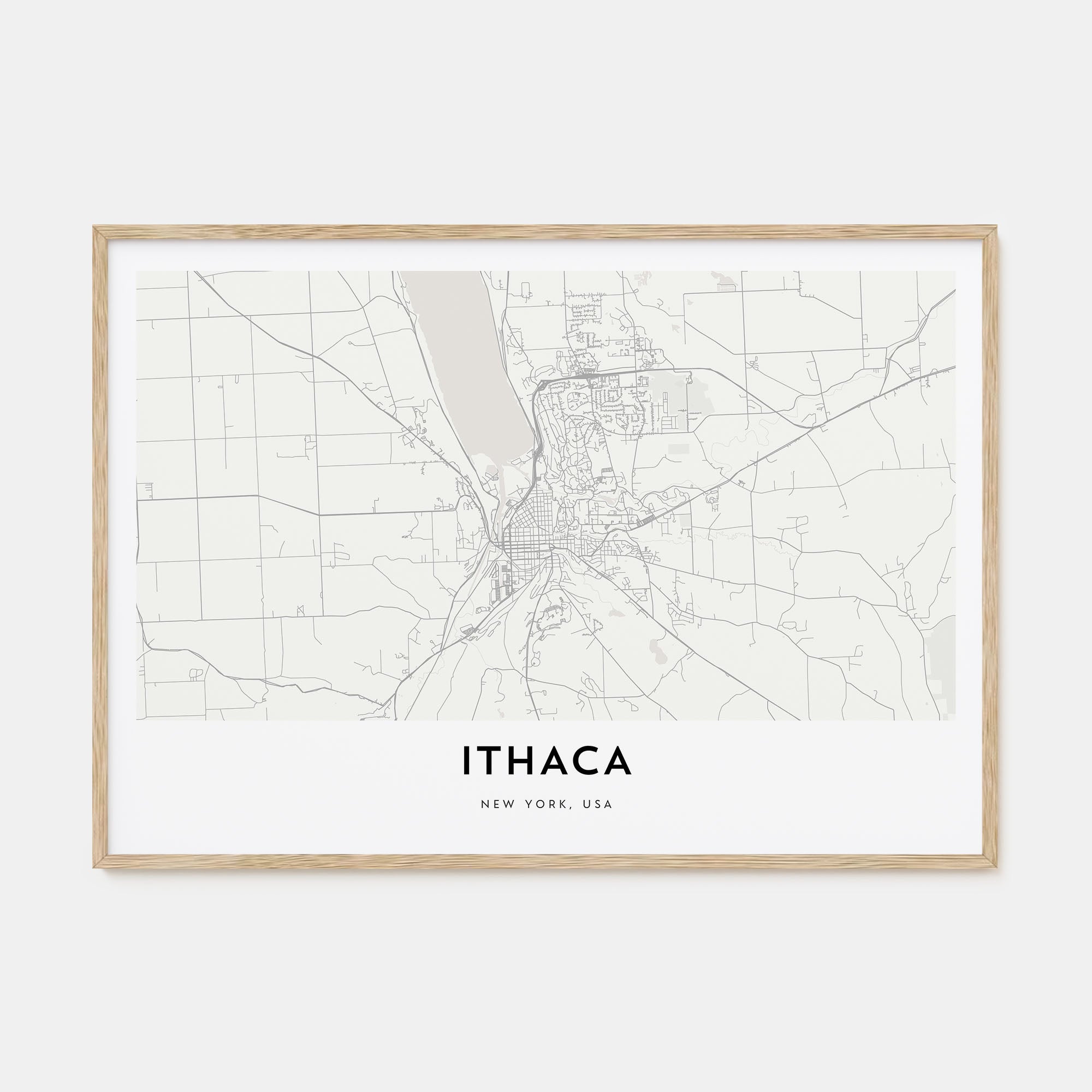 Ithaca Map Landscape Poster