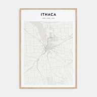 Ithaca Map Portrait Poster