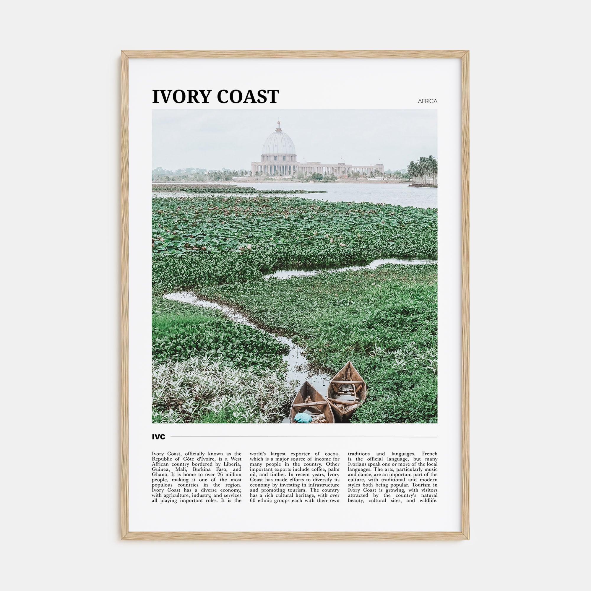 Ivory Coast Travel Color Poster
