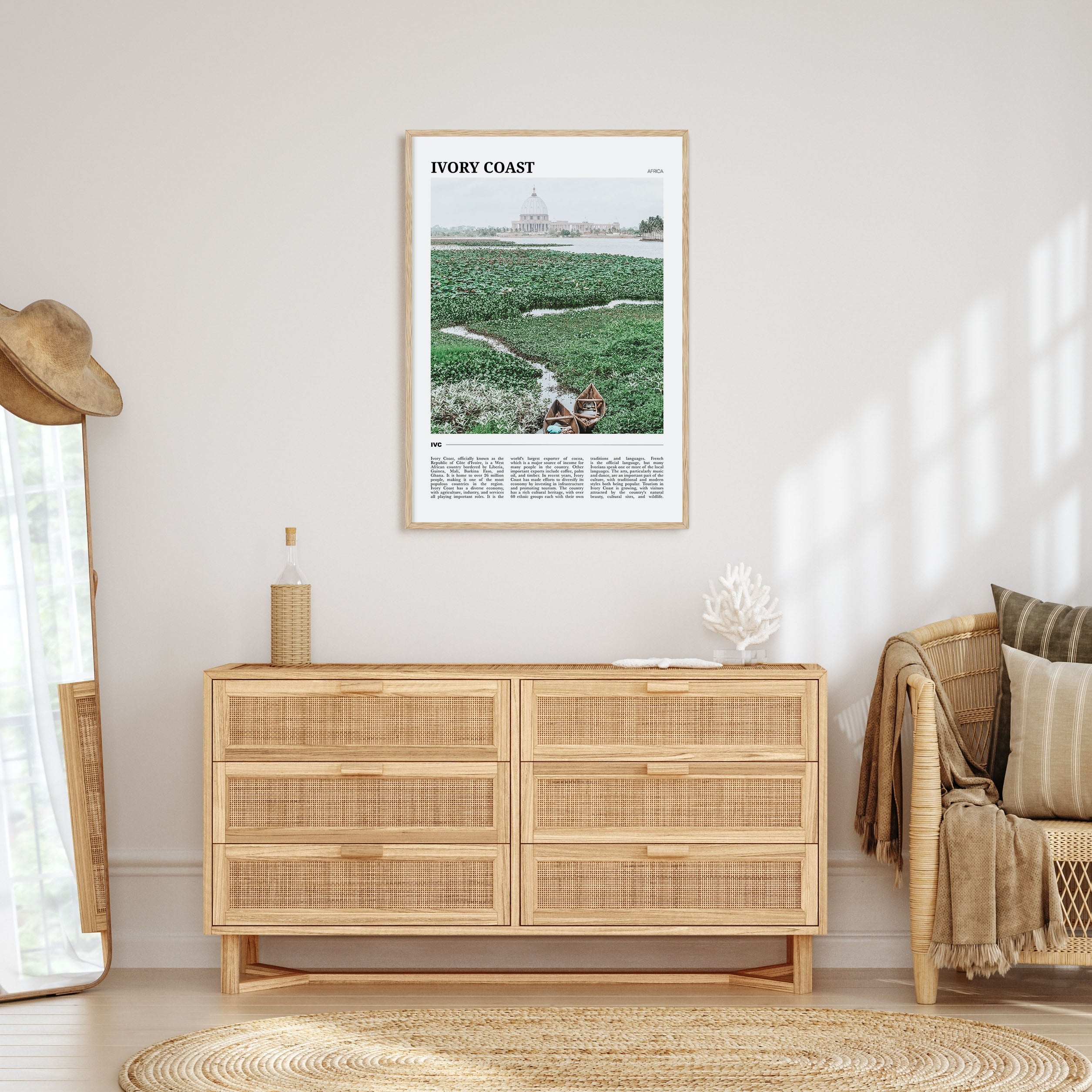 Ivory Coast Travel Color Poster