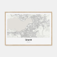 Izmir Map Landscape Poster