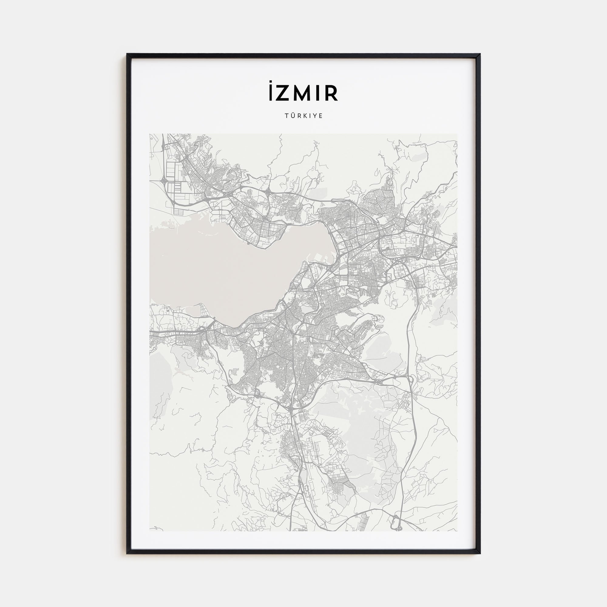 Izmir Map Portrait Poster