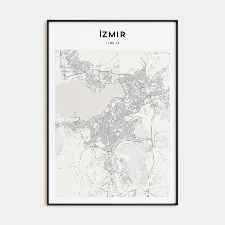 Izmir Map Portrait Poster