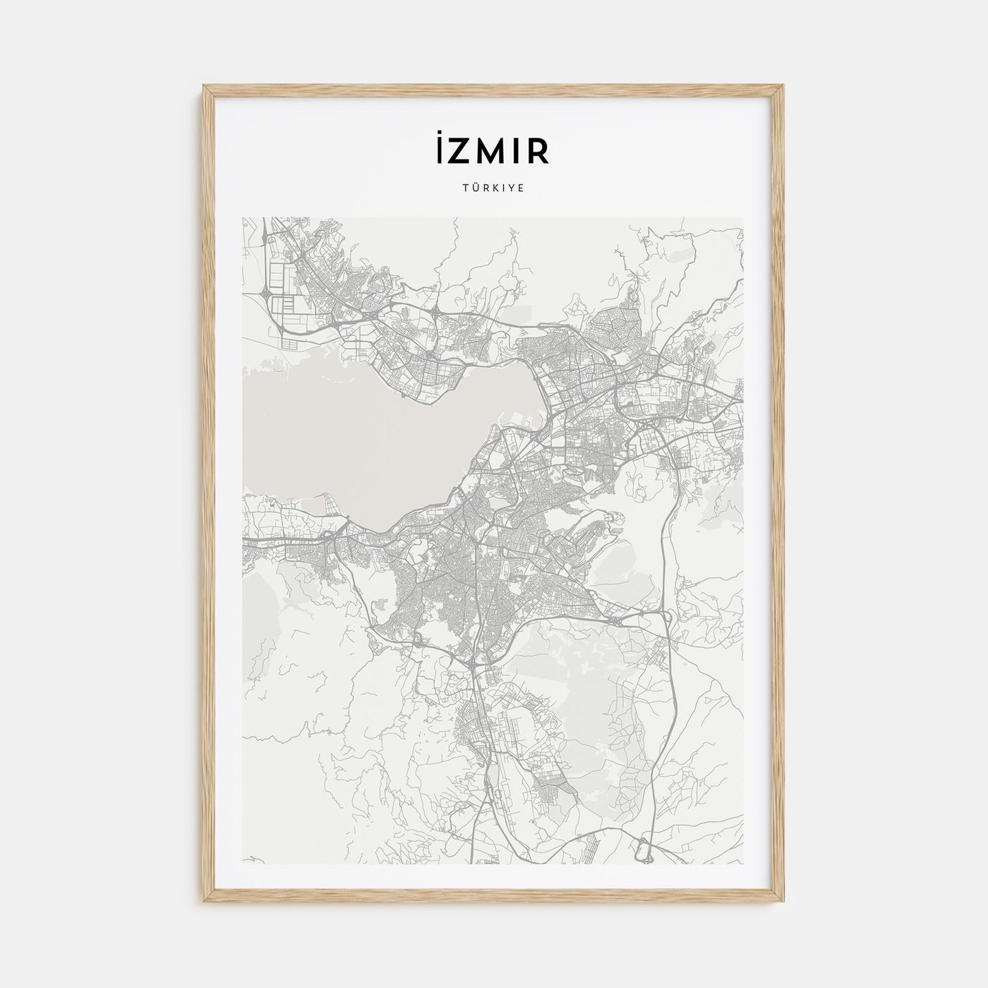 Izmir Map Portrait Poster
