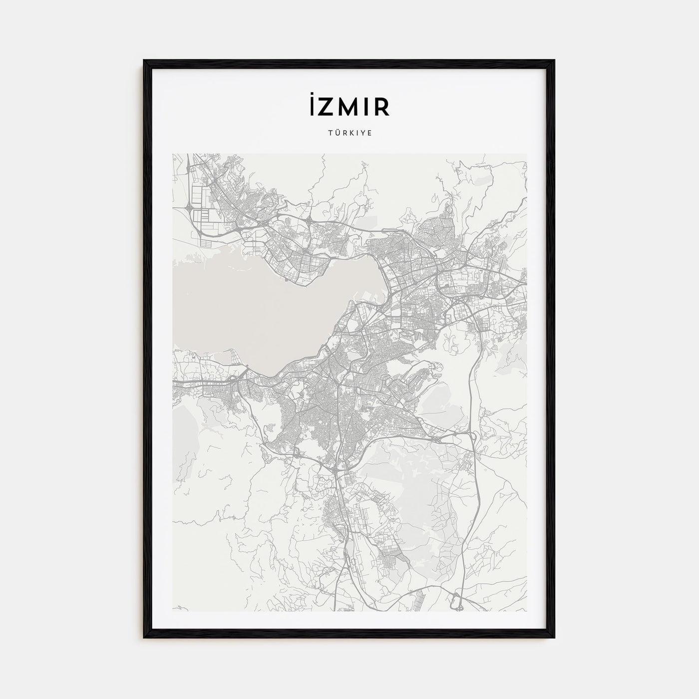 Izmir Map Portrait Poster