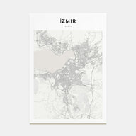 Izmir Map Portrait Poster