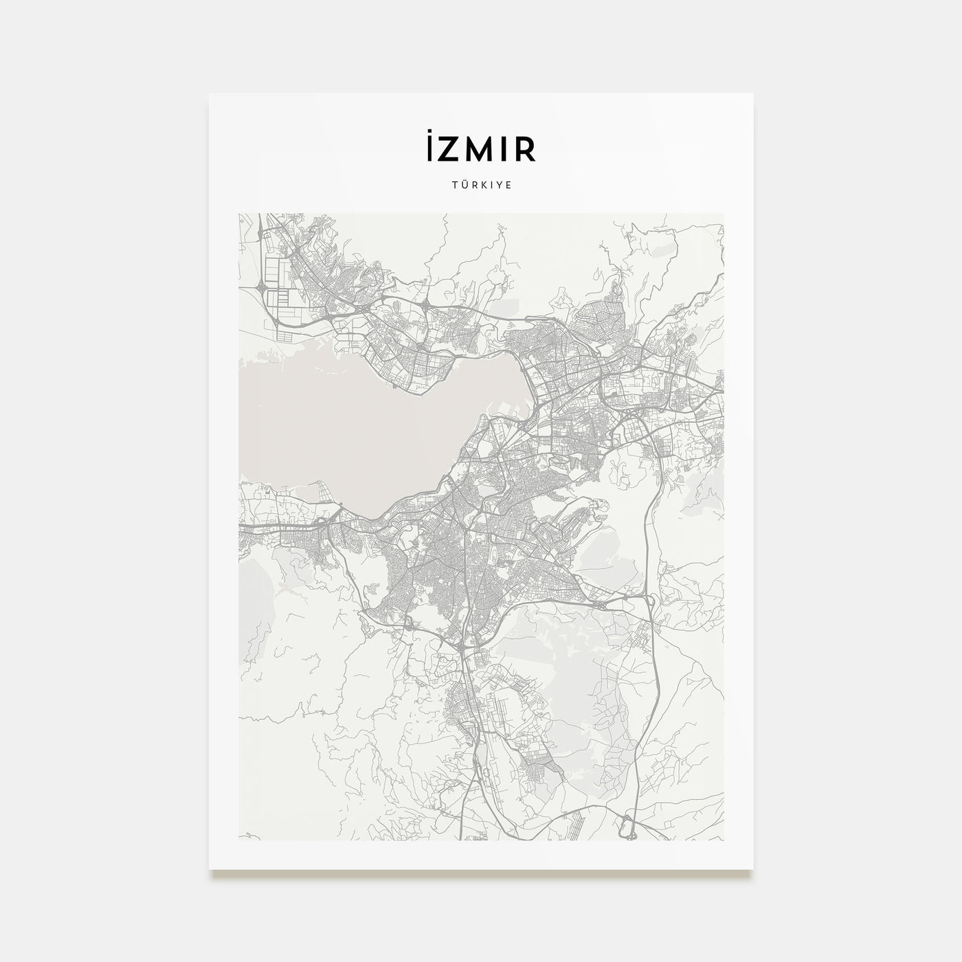 Izmir Map Portrait Poster