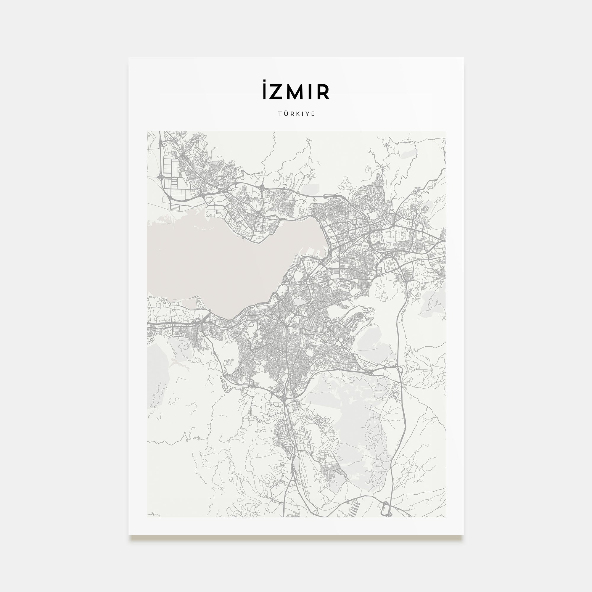 Izmir Map Portrait Poster