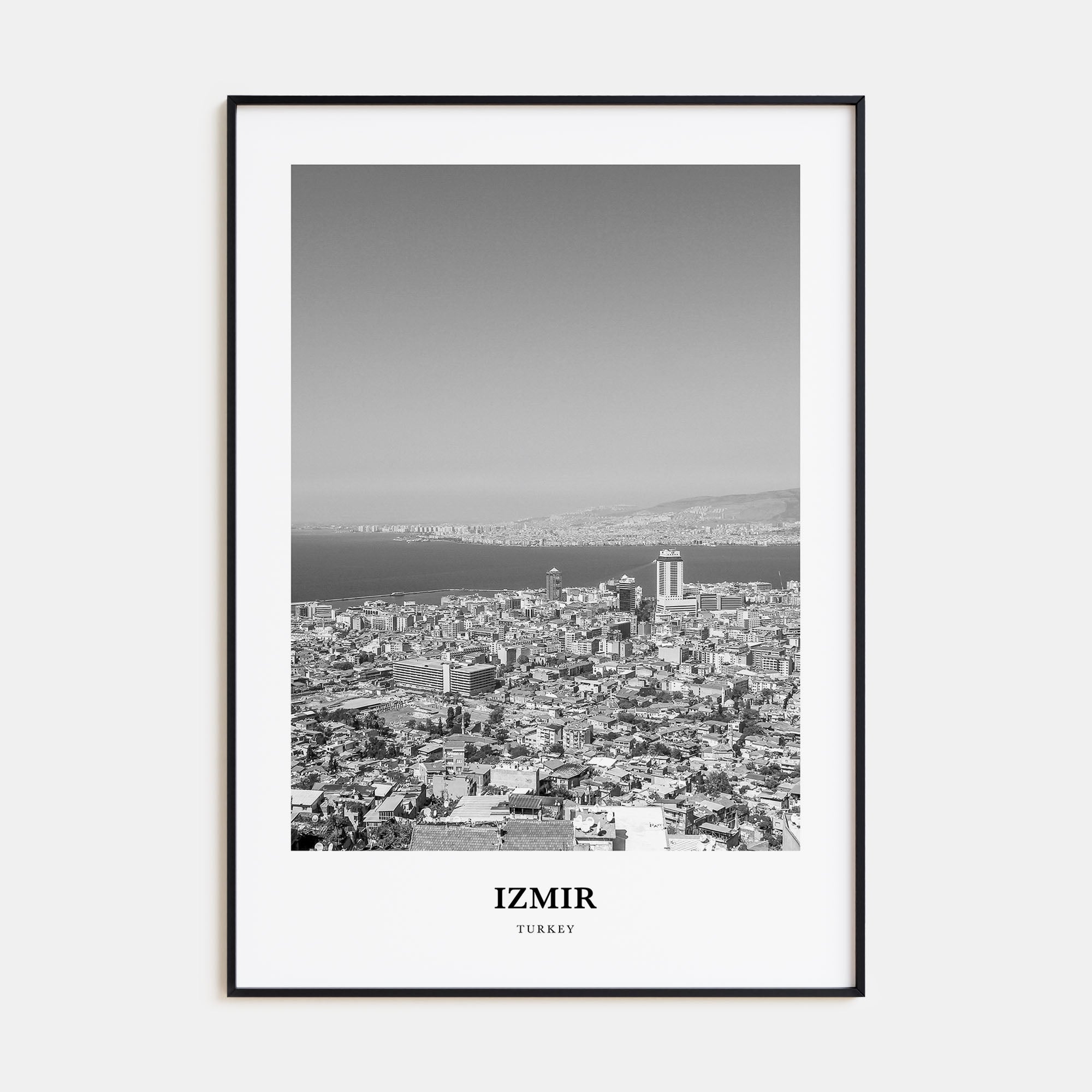 Izmir Portrait B&W Poster
