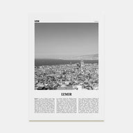 Izmir Travel B&W Poster
