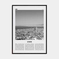 Izmir Travel B&W Poster